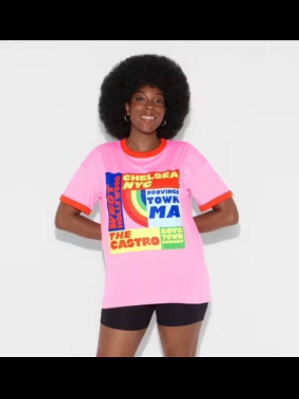 Pride Adult Sporty Ringer Patchwork T-Shirt